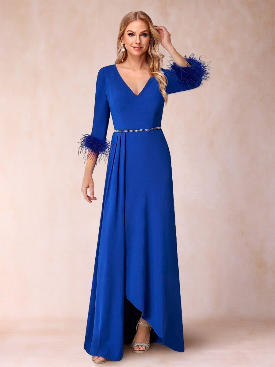 A-Line/Princess V-Neck Half Sleeves Mother of the Bride Dresses with S A-Line/Princess V-Neck Half Sleeves Mother of the Bride Dresses with S