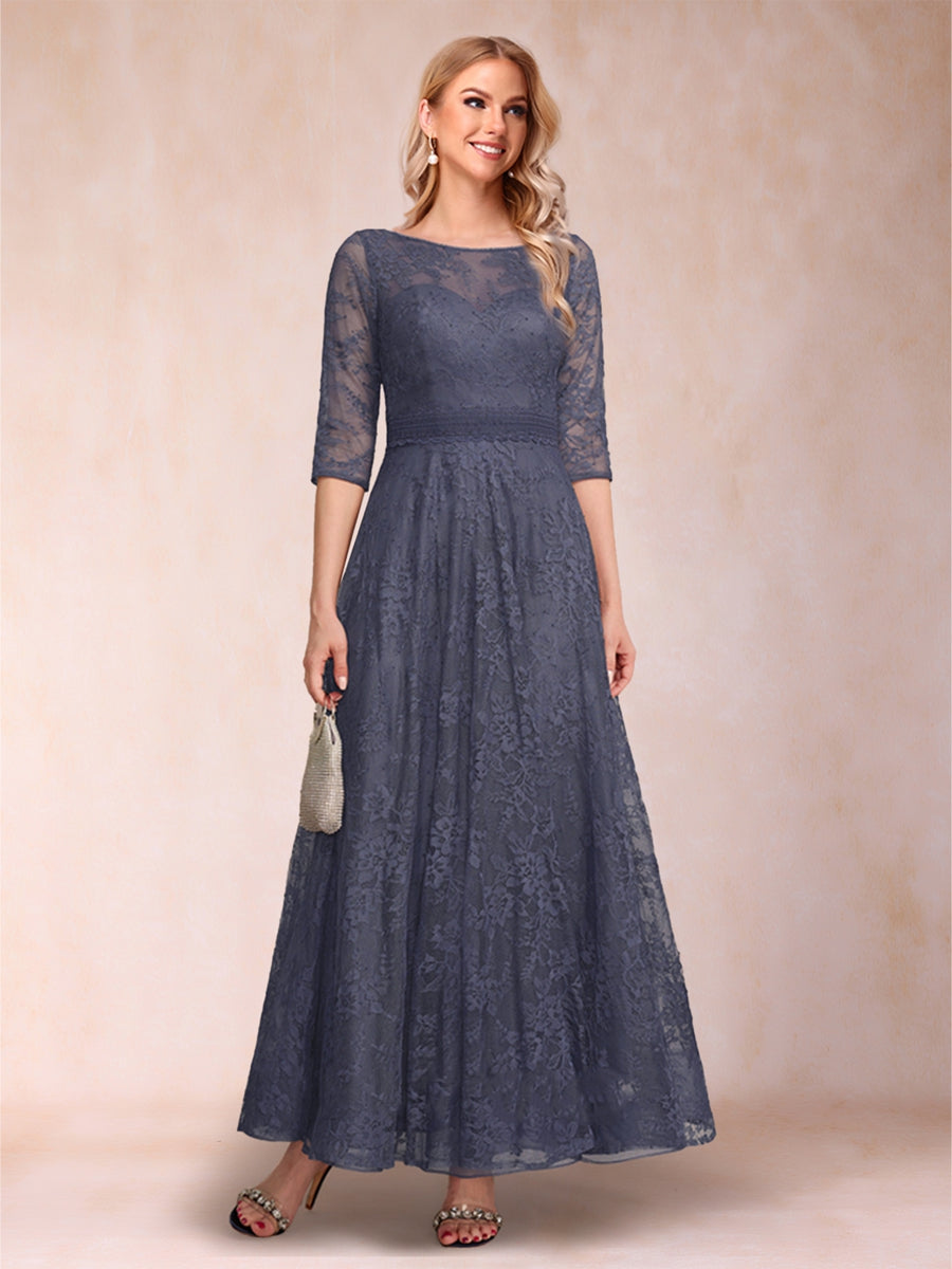 A-Line/Princess Scoop Half Sleeves Chiffon With Pleats Applique Short Wedding Dresses