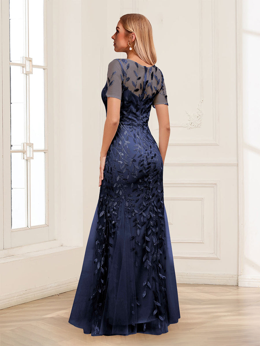 Trumpet/Mermaid Scoop Floor-Length Mother of the Bride Dresses with Appliques