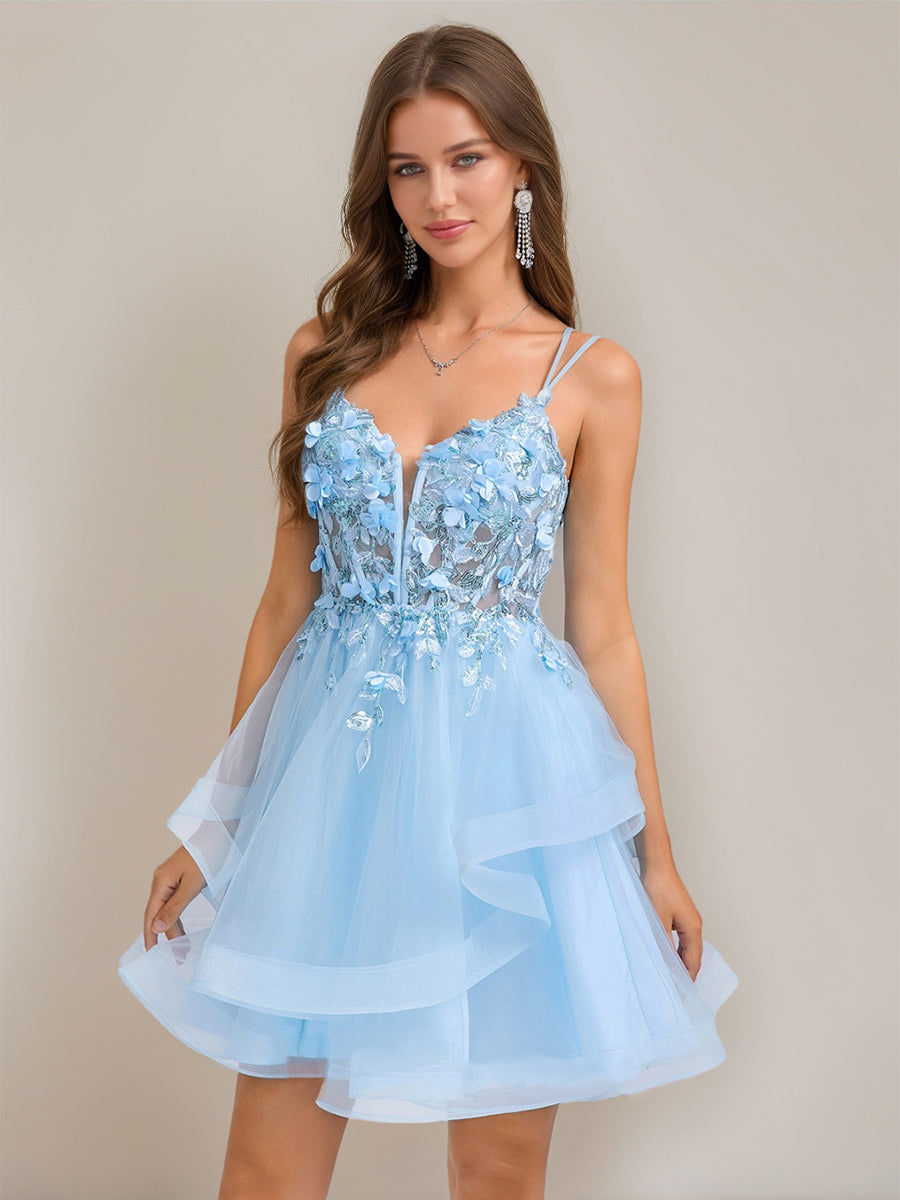 Ball Gown Sleeveless Sequined Delicate Short Cocktail Dresses with Emb – Lavetir UK Ball Gown Sleeveless Sequined Delicate Short Cocktail Dresses with Emb – Lavetir UK