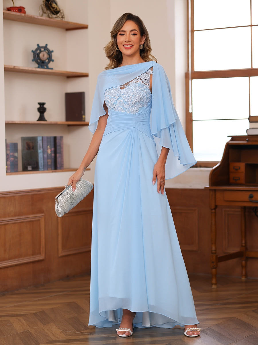 A-Line/Princess V-Neck Appliques Ruched Mother of the Bride Dresses wi Lavetir UK A-Line/Princess V-Neck Appliques Ruched Mother of the Bride Dresses wi Lavetir UK