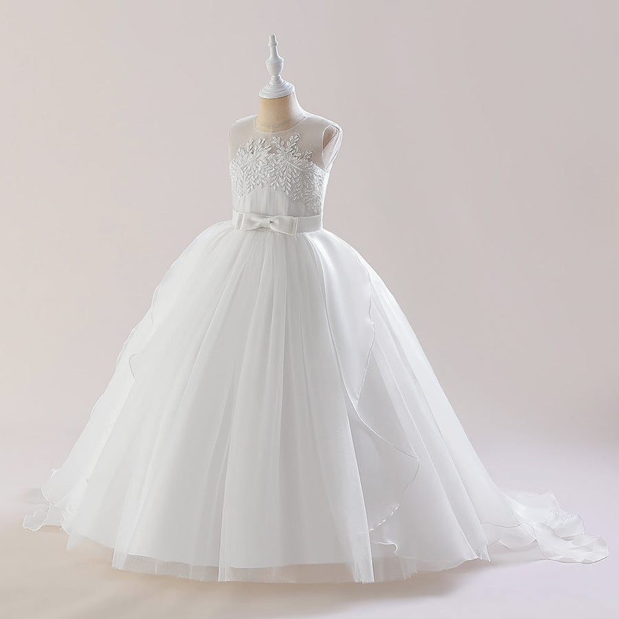 Ball Gown Scoop Sleeveless Flower Girl Dresses with Ruffles