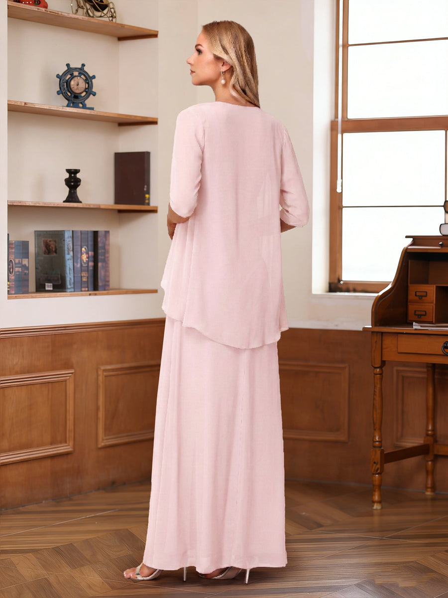 A-Line/Princess Asymmetrical Sleeveless Mother of the Bride Dresses With Ruffles & Jacket