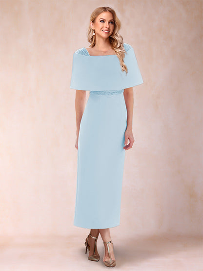 Sheath/Column Off-the-Shoulder Ankle-Length Mother of the Bride Dresse Lavetir UK Sheath/Column Off-the-Shoulder Ankle-Length Mother of the Bride Dresse Lavetir UK