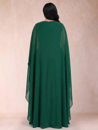 A-Line/Princess One Piece Scoop Plus Size Mother of the Bride Dresses with Ruffles