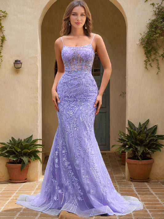 Trumpet/Mermaid Scoop Sleeveless Ruched Prom Dresses