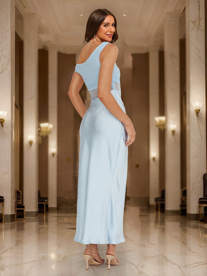 Trumpet/Mermaid Asymmetrical One-Shoulder Cutout Maxi Dress Long Prom Dresses