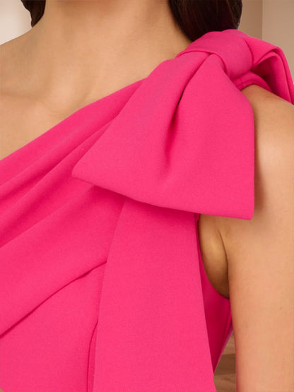 Sheath/Column One-Shoulder Bow Maxi Dress Long Evening Dresses