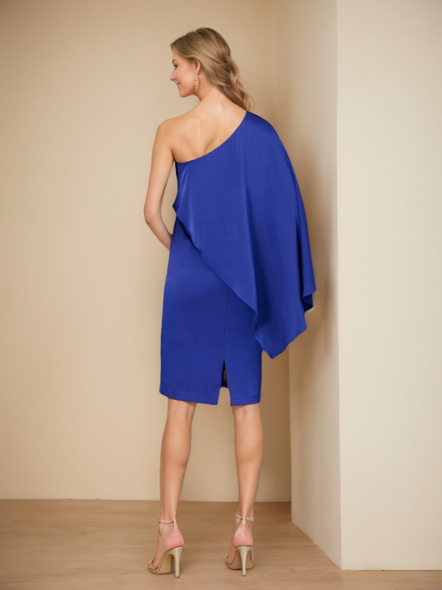 Sheath/Column One-Shoulder Asymmetrical Ruched Mother of the Bride Dresses