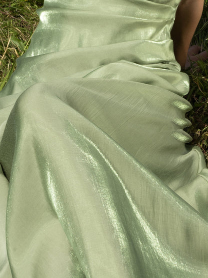 A-Line/Princess Chic Spaghetti Straps Floor-Length Ruched Maxi Dresses