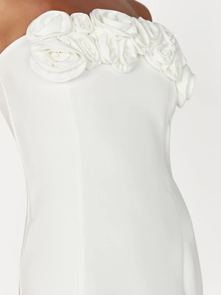 Sheath/Column Strapless Rose Mini Dresses Short Cocktail Dresses