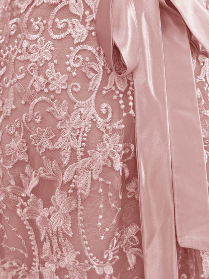 A-Line/Princess Scoop Short Sleeves Mother of the Bride Dresses with Appliques & Beading