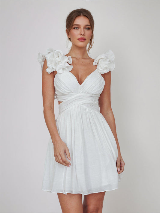 A-Line/Princess Sweetheart Short Elegant Cocktail Dresses with Ruffles & Pleats