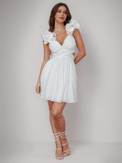 A-Line/Princess Sweetheart Short Elegant Cocktail Dresses with Ruffles & Pleats