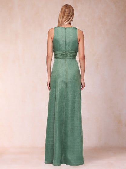 Sheath/Column V-Neck Sleeveless Mother of the Bride Dresses With Sash