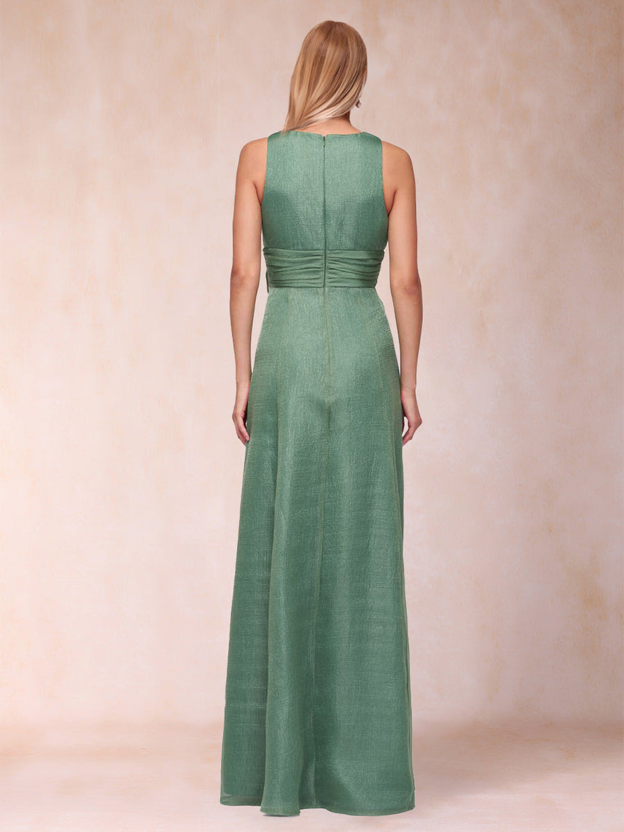 Sheath/Column V-Neck Sleeveless Mother of the Bride Dresses With Sash