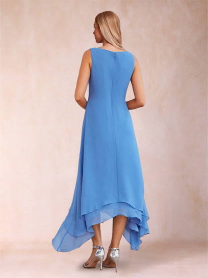 A-Line/Princess V-Neck Sleeveless Ankle-Length Two Piece Mother of the Bride Dresses with Jacket