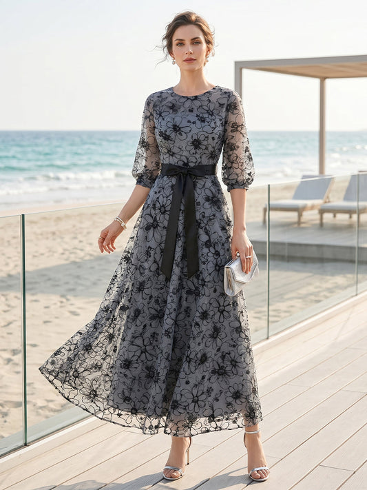 a line dresses for wedding guests uk Savanna Unique A-Line Bow Tea Length Wedding Guest Dresses