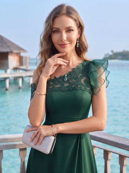 A-Line/Princess One Shoulder Sleeveless Floor-length Mother of the Bride Dresses with Applique & Ruffles