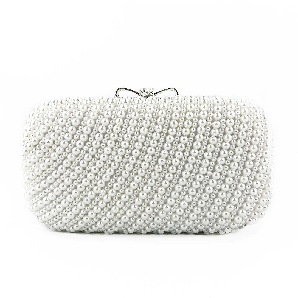 Elegant Shining Pearls Clutch Unique Handbags