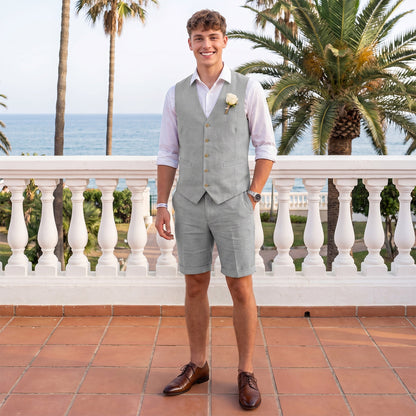 Tailored Fit Single Breasted Five-buttons 2 Pieces Solid Coloured Men's Wedding Suits