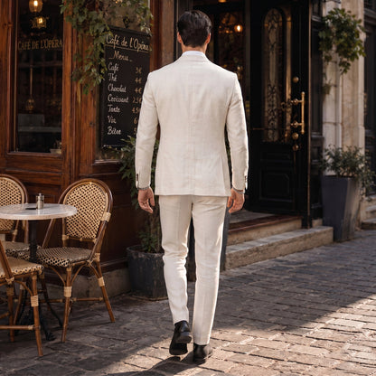 Tailored Fit Single Breasted Two-buttons 2 Pieces Solid coloured Men's Wedding Suits