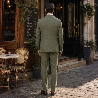 Tailored Fit Single Breasted Two-buttons 2 Pieces Solid coloured Men's Wedding Suits