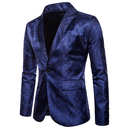 Tailored Fit Single Breasted One-Button Printed Coloured Men's Wedding Suits