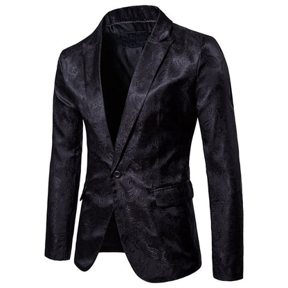 Tailored Fit Single Breasted One-Button Printed Coloured Men's Wedding Suits
