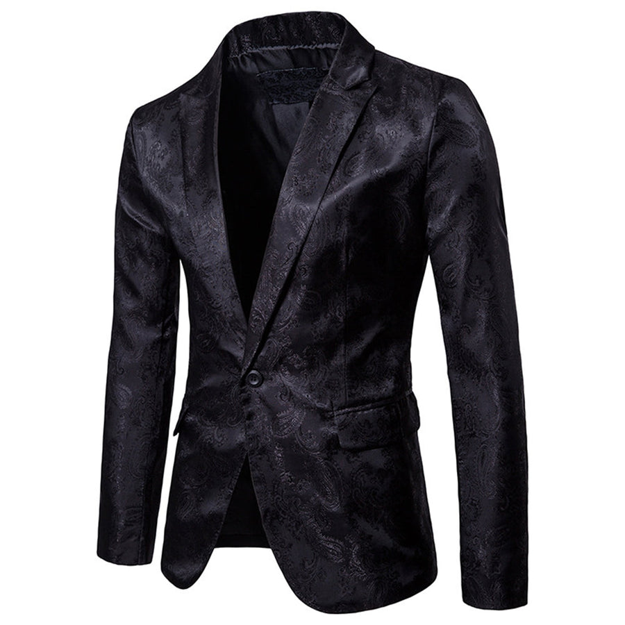 Tailored Fit Single Breasted One-Button Printed Coloured Men's Wedding Suits