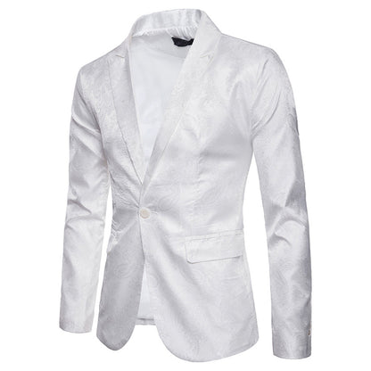 Tailored Fit Single Breasted One-Button Printed Coloured Men's Wedding Suits