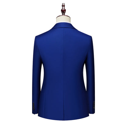 Tailored Fit Single Breasted One-button 2 Pieces Solid Coloured Men's Casual Suits