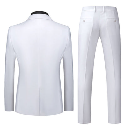 Tailored Fit Notched Lapel Single Breasted Two-Buttons 3 Piece Men's Party Suits