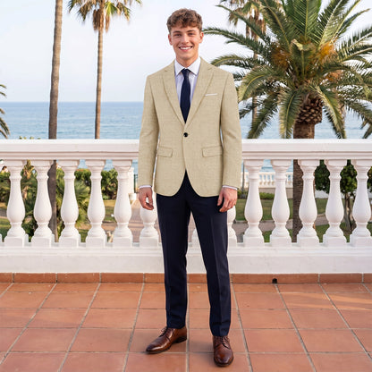 Tailored Fit Single Breasted One-button Solid coloured Men's Wedding Jackets