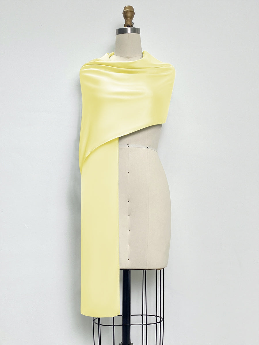 (18x89in.) Dense Stretch Satin Shawls & Wraps for Women