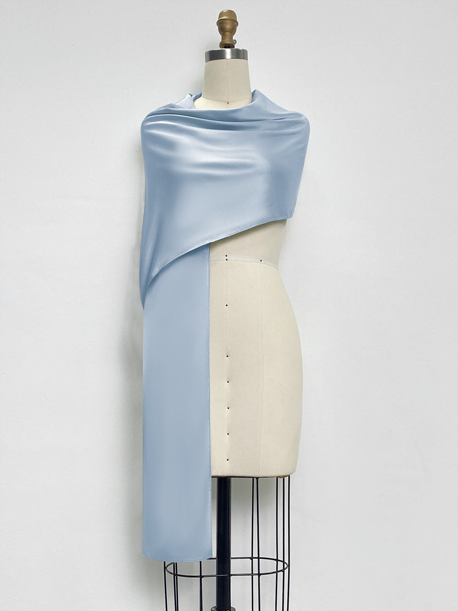 (18x89in.) Dense Stretch Satin Shawls & Wraps for Women