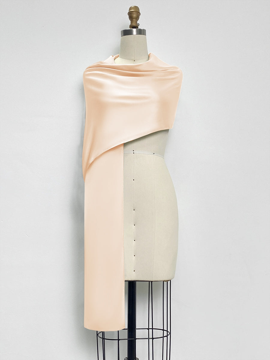 (18x89in.) Dense Stretch Satin Shawls & Wraps for Women