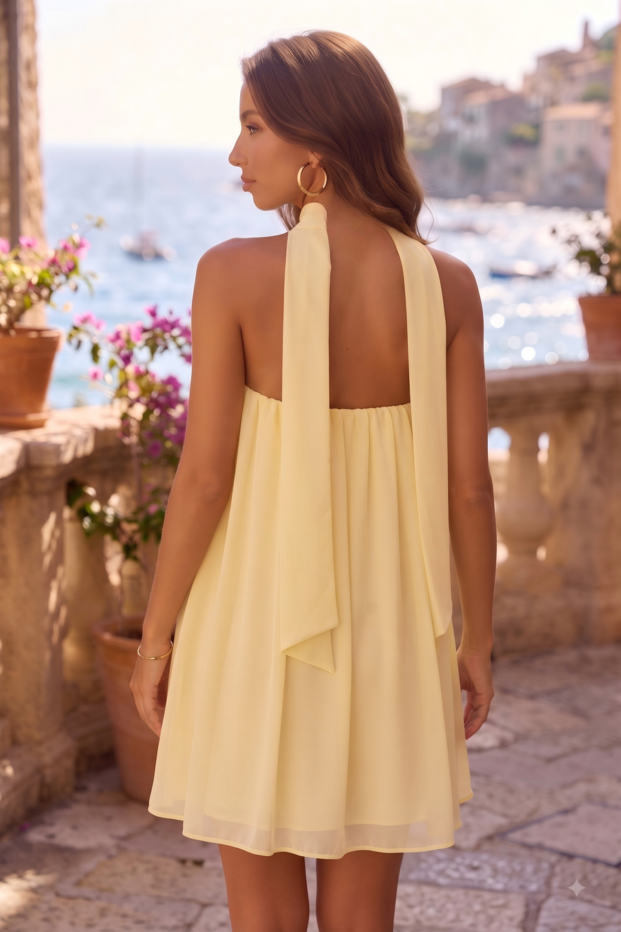 A-Line/Princess Strapless Sleeveless Chiffon Mini Semi Formal Dresses with Scarf
