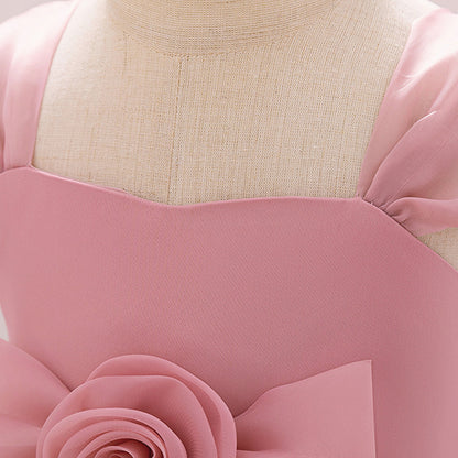 Ball Gown Scoop Sleeveless Flower Girl Dresses with Solid Flowers