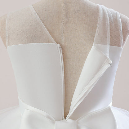 Ball Gown Scoop Sleeveless Flower Girl Dresses with Ruched