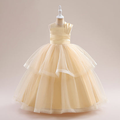 Ball Gown Scoop Sleeveless Flower Girl Dresses with Ruched