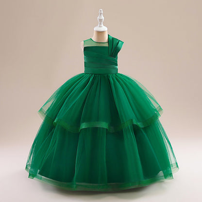 Ball Gown Scoop Sleeveless Flower Girl Dresses with Ruched