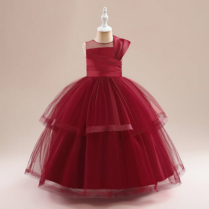 Ball Gown Scoop Sleeveless Flower Girl Dresses with Ruched