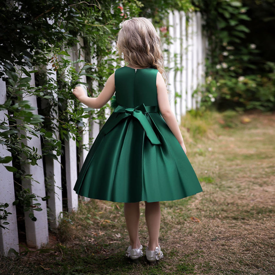 Ball Gown Scoop Sleeveless Flower Girl Dresses with Sash