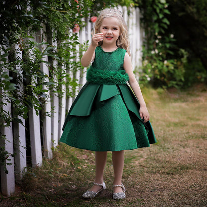 Ball Gown Scoop Sleeveless Flower Girl Dresses with Sash