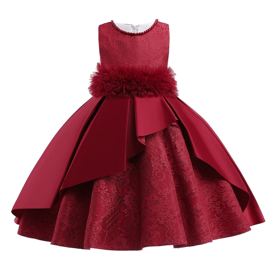 Ball Gown Scoop Sleeveless Flower Girl Dresses with Sash