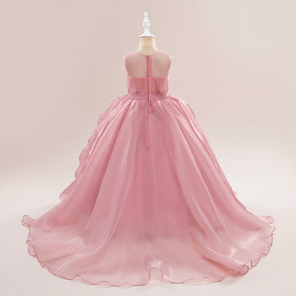 Ball Gown Scoop Sleeveless Flower Girl Dresses with Ruffles