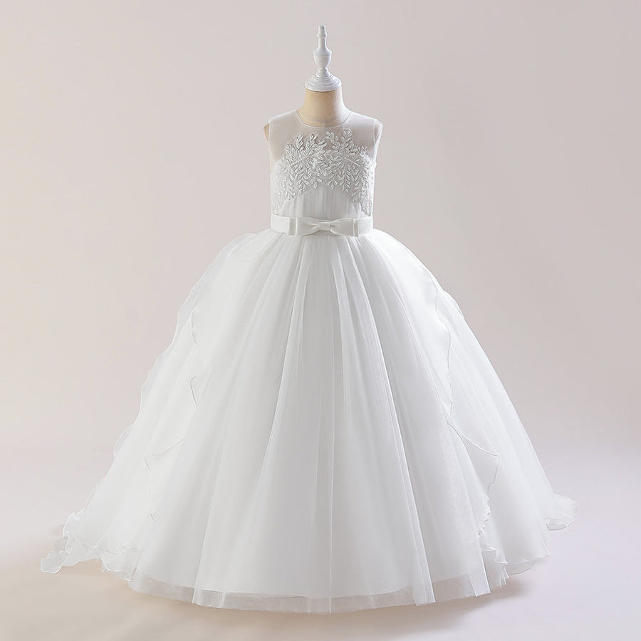 Ball Gown Scoop Sleeveless Flower Girl Dresses with Ruffles