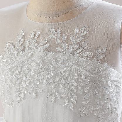 Ball Gown Scoop Sleeveless Flower Girl Dresses with Ruffles