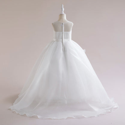 Ball Gown Scoop Sleeveless Flower Girl Dresses with Ruffles